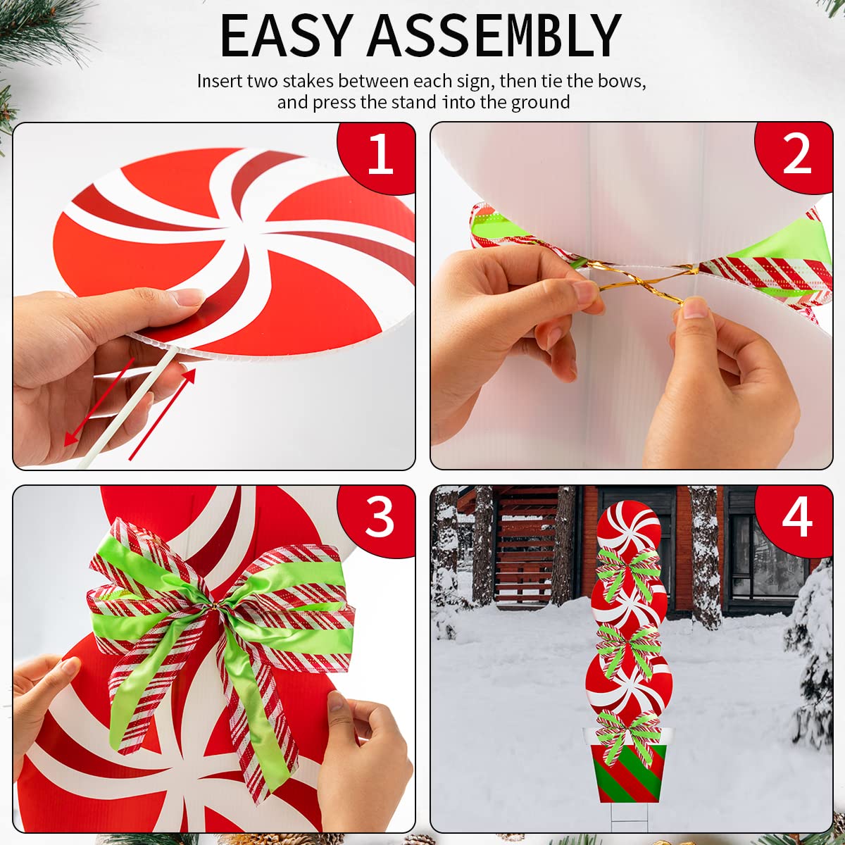 Amazon.co.jp: JOYIN 2セット アウトドア クリスマスデコレーション 47